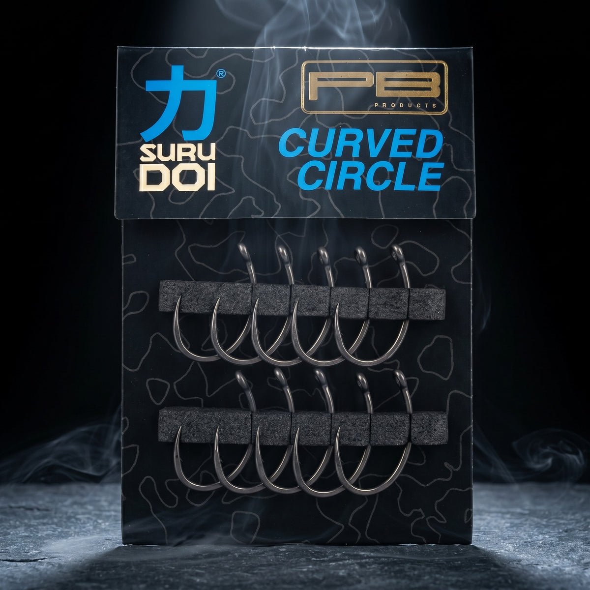 SURUDOI Curved Circle micro barbed carp hooks, 10 pack retail packaging by PB Products