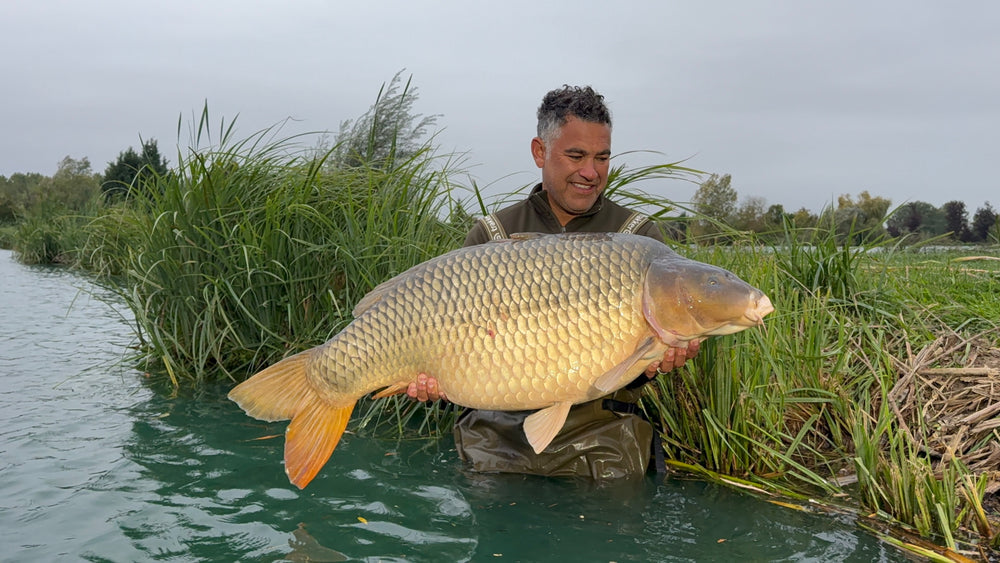 60lb 10oz Common caught by Justin M. at Lake jurassic